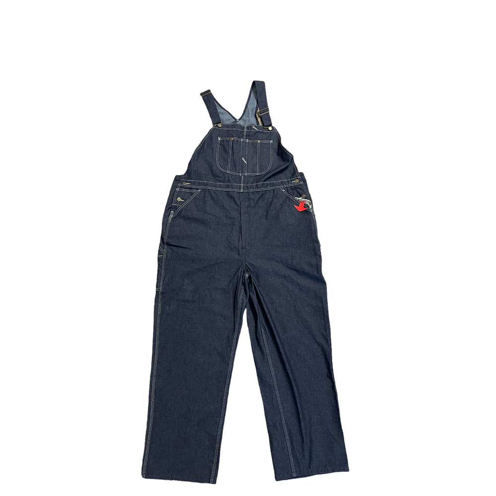 Vintage Sears Denim Bib Overalls NEW 44 x 30 Tradewear Union Made Roebuck Tuff